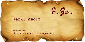Hackl Zsolt névjegykártya